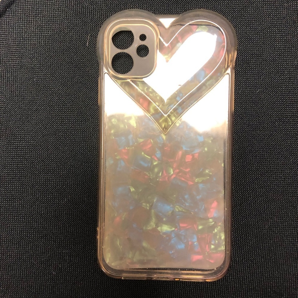 Clear Heart Design Phone Case